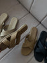 Criss Cross Slid-On Sandals